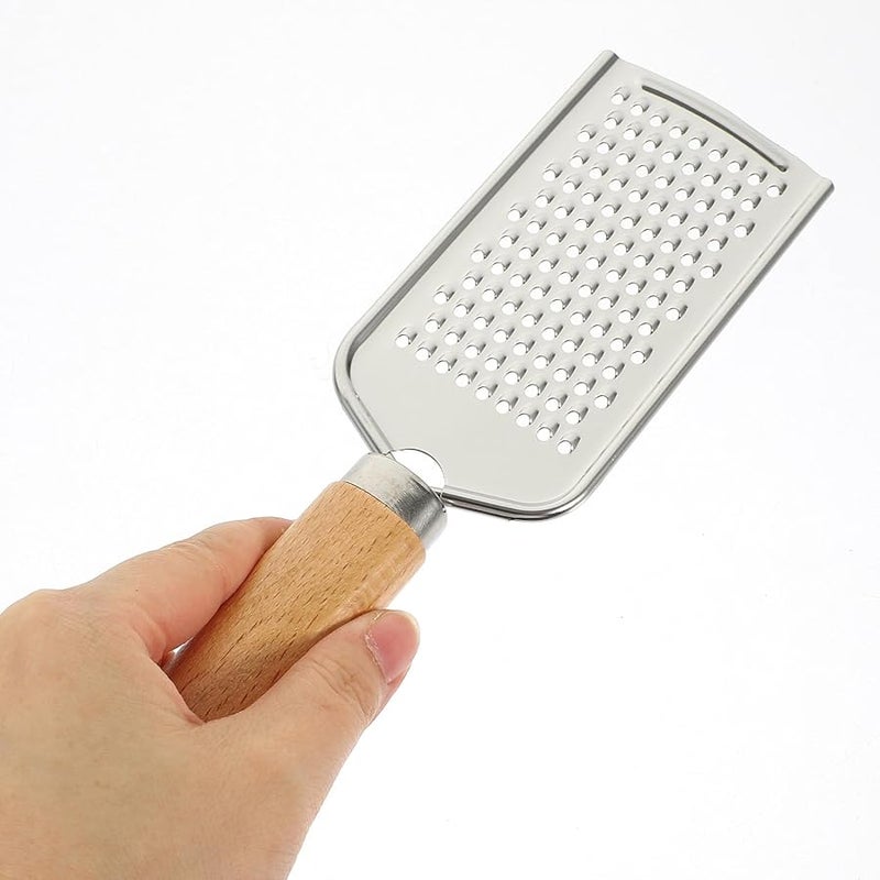 Stainless Steel Cheese Grater Set With Wooden Handle Multipurpose Kitchen Gadget - Image 3